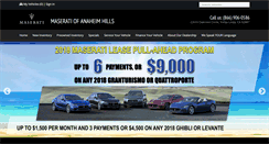 Desktop Screenshot of maseratiofanaheimhills.com