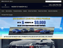 Tablet Screenshot of maseratiofanaheimhills.com